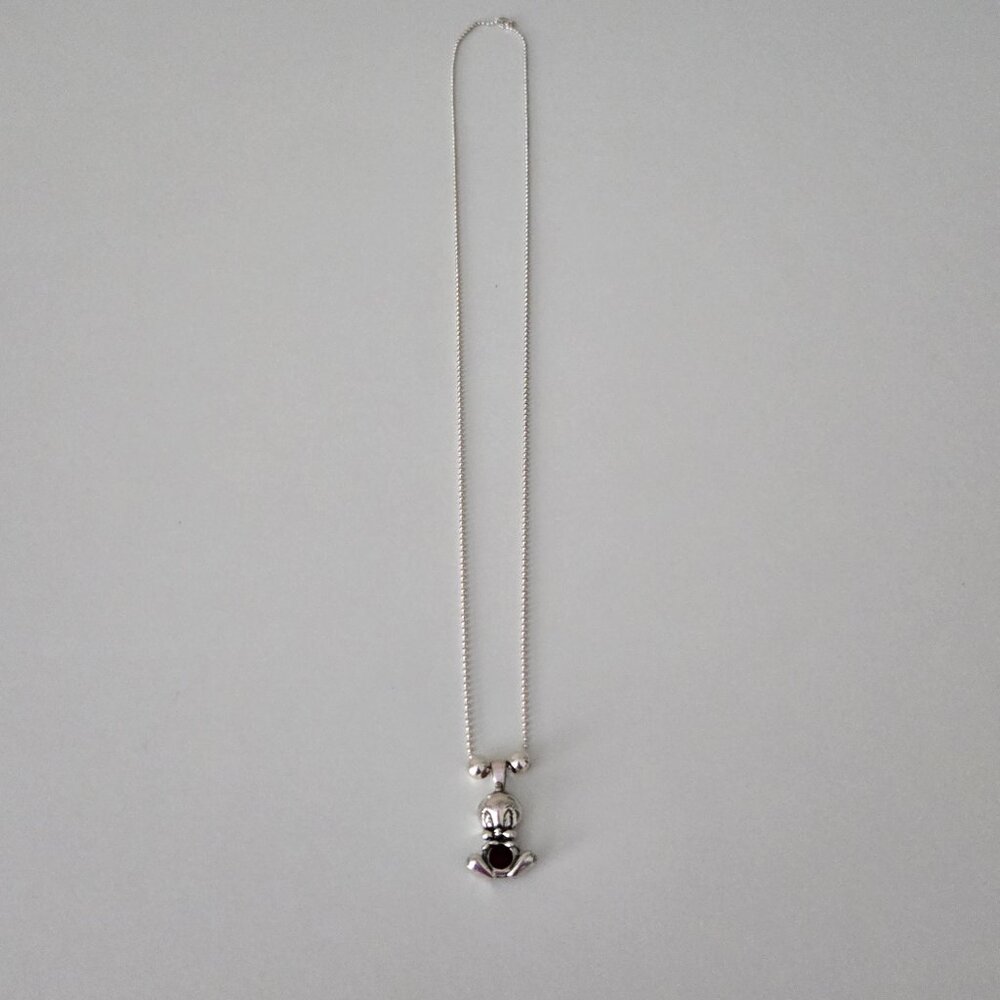 Vintage 926 Sterling Silver Tweety Bird Red Stone Pendant Necklace NWOT - Picture 4 of 5